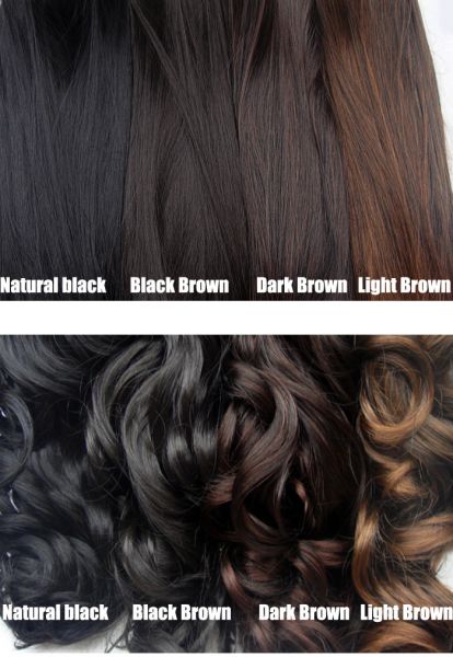 Aplique PRETO ONDULADO 50-60 cm